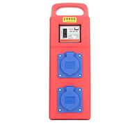 Qudinip Boîte de Distribution Portable de Sortie Industrielle, Prise de Courant électrique Durable à 2 Positions et 3 Trous pour les Chantiers de Construction 220-250VAC IP44