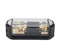 Qudinip Boîte Porte-fusible ANL 100A avec Performances Fiables pour les Systèmes Audio de Voiture, 1x0GA en Sortie 2x4GA, Matériau Durable