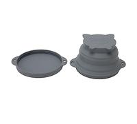 Qudinip Bols de Voyage Pliables pour Chiens, Bol d'alimentation Portable Pliable en Silicone avec Couvercles pour Randonnée Camping Activités de Plein Air