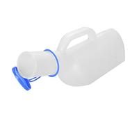 Qudinip Bouteille D'urine Portable de 1000 Ml, Grande capacité avec Poignée et Couvercle pour Hommes, Femmes et Enfants, Collecteur D'urine Mobile pour Toilettes Extérieures avec
