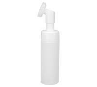 Qudinip Bouteille Moussante Blanche pour Nettoyant pour le Visage avec Brosse en Silicone, Design Doux et Lisse, Nettoyage en Profondeur pour les Types de Peau, 1 X Bouteille en Mousse (100ML)