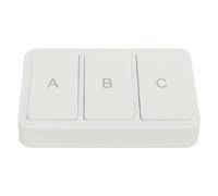 Qudinip Bouton de Commutation de Scène Intelligent, Commande sans Fil pour Plusieurs Appareils, Automatisation Intelligente pour la Maison, ABS Blanc, 3 Gangs