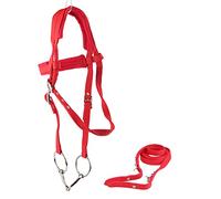 Qudinip Bride de Cheval, Harnais de Rênes Réglable avec Coussin Doux et Mors à Anneau plaqué, pour L'entraînement et L'équitation équins