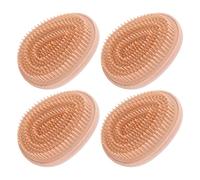 Qudinip Brosse à Cheveux en Forme D'oeuf, 4pcs Blé Détanglant Brosse avec Matériau ABS pour les Types de Cheveux, Peigne de Style Portable
