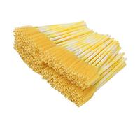 Qudinip Brosse à Cils Jetable Portable 200 Pièces, Brosse à Cils de Haute qualité pour une Application de Maquillage en Usage Quotidien, Manche en Plastique (Jaune)