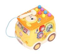 Qudinip Bus Beat A Mole Toy Cube d'activité Musicale Interactif pour Le Développement des Tout-Petits en Plastique éducatif 1 unité (Jaune)