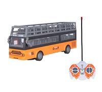 Qudinip Bus télécommandé, 4 Canaux électroniques, Ouverture des Portes, Fonction D'accélération, Bus RC à Deux étages pour Enfants de 3 Ans et Plus (QH204 9 Bus Touristique)
