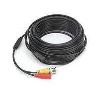 Qudinip Câble d'alimentation Vidéo BNC, Câble d'alimentation CCTV Durable pour Caméras de sécurité, 4,0 Mm, 1 Rouleau, Utilisation Intérieure et Extérieure (15m)