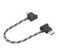 Qudinip Câble de Données de 15 Cm de Type C vers Type C pour Air 2 Mini 2, Conception à Angle Droit, Connecteur Durable en Nylon de Haute qualité pour un Transfert D'image Rapide