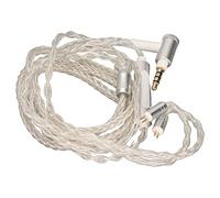 Qudinip Câble D'écouteurs plaqué Argent à 8 Cœurs pour C10 C16 AS10 ZS4 ZS3 ZS5, qualité Sonore Claire, Mise à Niveau avec Micro et Contrôle du Volume, Blanc, 120 Cm