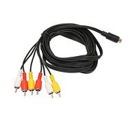 Qudinip Câble Mini DIN vers 6 Signal Clair de Haute qualité Son Stable Fil Composite Vidéo pour Caméscopes Numériques et Récepteur TV AV PVC 1 Pièce
