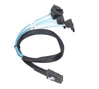 Qudinip Câble Mini SAS 36 Broches, Haute Vitesse, Transmission de Données Durable, 12Gbps, pour Serveurs et Postes de Travail, 0.5m, Bleu et Noir