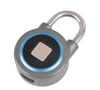 Qudinip Cadenas Intelligent Bluetooth à Empreintes Digitales, avec Contrôle par Application, pour Casier, Tiroir, Bureau, Salle de Sport, Alliage D'aluminium, étanche IP65 (Bleue)