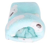 Qudinip Cages pour Petits Animaux, Maison Chaude et Mignonne pour Petits Animaux, Lit de Couchage en Flanelle Vert 1 Pièce (S)