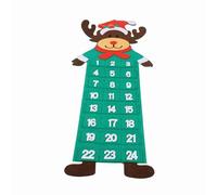 Qudinip Calendrier de L' de Noël en Feutre avec 24 Poches Numérotées pour la Décoration du Compte à Rebours de Noël pour la Maison ou la Chambre des Enfants (Tapez 3)