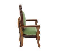 Qudinip Canapé Miniature Vintage pour Maison de Poupée, échelle 1:12, Chaise Rétro, Meubles pour la Décoration de la Maison et Le Tournage de Scènes - Matériau en Bouleau et Tissu Durable