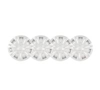 Qudinip Capuchon de Moyeu de Roue de 13 Pouces, 4 Pièces, Couvercles de Jante Durables Argentés pour la Plupart des Voitures, Camions, Fourgonnettes, Protection de Style