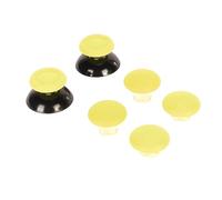 Qudinip Capuchons de Poignée pour Manette, Remplacement Ergonomique 8 en 1, Capuchon de Joystick Réglable pour Une Expérience de Jeu Confortable, Comprend 2 Bases et 6 Capuchons (Jaune)