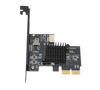 Qudinip Carte D'extension de Panneau Avant USB3.2 Type E avec Transmission Haute Vitesse 10Gbps pour Ordinateur de Bureau-Compatible Plug and Play (Interface vers Le Bon PCI E 2X)