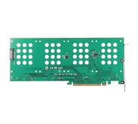 Qudinip Carte Riser PCIe 3.0 X16, Adaptateur D'extension Haute Vitesse pour Double Stockage SSD U.2 NVMe pour Poste de Travail Serveur de Bureau
