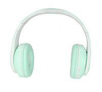 Qudinip Casque Bluetooth Pliable sur L'oreille sans Fil avec Réduction du Bruit pour Les Jeux et la Musique - Design Lumineux coloré (Verte)