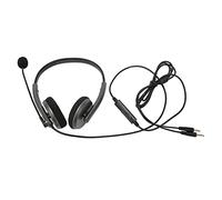 Qudinip Casque de Centre D'appels, Auditive HD élégante, Antibruit, pour Le Service Client, Design Confortable, Léger, Noir (Double 3,5 mm)