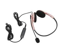 Qudinip Casque de Centre D'appels, Auditive HD élégante, Antibruit, pour Le Service Client, Design Confortable, Léger, Noir (Type-C)