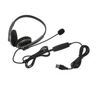 Qudinip Casque de Centre D'appels, Auditive HD élégante, Antibruit, pour Le Service Client, Design Confortable, Léger, Noir (USB)