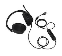 Qudinip Casque de Jeu USB Antibruit Casque D'appel Confortable pour Le Bureau à Domicile et Les Jeux Noir