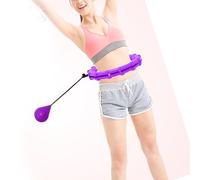 Qudinip Cerceau lesté Intelligent pour la Sculpture du Corps, avec 24 Nœuds Détachables pour la Protection de la Taille, équipement d'exercice Portable (Violette)