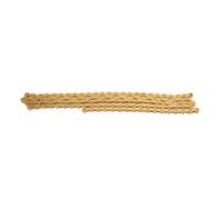 Qudinip Chaîne de Vélo 10 Vitesses, Pièces de Rechange Haute Résistance pour Vélos de Montagne et de Route-acier allié, 1 X Chaîne, 2 X Boucle, 330g (Or)