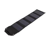 Qudinip Chargeur Solaire Portable 21W, Compact et étanche, Pliable, pour Camping Randonnée, Haute Conversion 24% (SPB5Z B Noir)