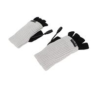 Qudinip Chauffants USB pour la Chaleur Hivernale Design élégant sans Doigts Idéal pour Le Travail de Bureau Cyclisme Polyester Léger 1 Paire (Gris Clair)