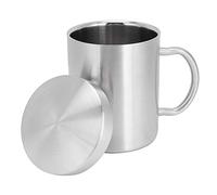Qudinip Chope à Bière en Acier Inoxydable avec Poignée, Tasse Isolée Durable à Double Couche pour l'été à la Maison, Conception Portable Légère, 1 X Tasse à Bière (Gobelet double couche 304 : grand