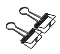 Qudinip Clips de Reliure Creux 50 Pièces Pince à Papier en Métal Conception de Squelette Durable pour Documents Rapports Factures (Noire)