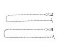 Qudinip Colliers à Serrure pour Hommes et Femmes, Ras du Cou élégants en Acier Inoxydable comme Accessoires Quotidiens, 2 Pièces, Hypoallergéniques, Couleur Acier