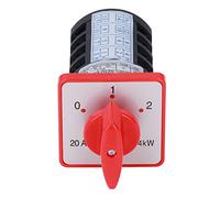Qudinip Commutateur de Commutation à Came BERM, Résistant au Feu, Facile à Installer, Idéal pour le Contrôle du Moteur, AC380V 20A, 4 Bornes