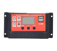 Qudinip Contrôleur de Charge Solaire 40A PWM avec écran LCD Régulateur de Batterie Haute efficacité pour Systèmes Solaires 12V 24V ABS 13.3x6.8x3cm
