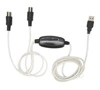 Qudinip Convertisseur de Câble USB vers MIDI 2 en 1, Adaptateur de Studio de Musique pour Ordinateur, 16 Canaux, 6,5 Pieds
