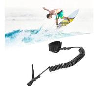 Qudinip Corde de Pied de Planche de Surf de 5,5 Mm, Ceinture de Traction en Polyuréthane Durable pour Les Activités de Surf, Sangles de Cheville Réglables, Noire, 1 unité