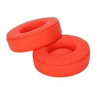 Qudinip Coussinets d'oreille de Remplacement pour écouteurs sans Fil SoloPro, Oreillettes en Cuir Souple, Ajustement Confortable, pour de Longues Sessions D'écoute, 2 Pièces (Rouge)