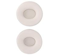 Qudinip Coussinets d'oreille de Remplacement pour écouteurs sans Fil SoloPro, Oreillettes en Cuir Souple, Ajustement Confortable, pour de Longues Sessions D'écoute, 2 Pièces (Blanche)