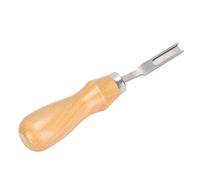 Qudinip Couteau à Biseauter le Cuir de Style Français, pour les Professionnels du Bricolage, Manche en Bois Confortable, Coupe-bord en Acier 175mm