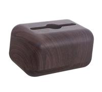 Qudinip Couvercle de Boîte à Mouchoirs avec Un Design élégant en Grain de Bois pour Une Organisation de Bureau élégante, Matériau ABS, Compact et Léger (Couleur Noyer Noir)