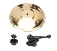 Qudinip Crach de Voiture Cymbale, Mini Tambour pour Véhicules Dash de L'évent avec Support ABS Réglable, Accessoires Amusants et Pratiques pour les Mélomanes et les Batteurs (Couleur dorée)