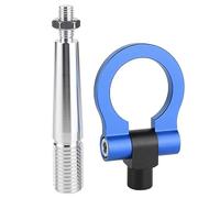 Qudinip Crochet de Remorquage, Anneau de Remorquage de Course à Visser de Style JDM avec Conception Pliable, pour GTR R35 370Z Juke G37 Q60 FX35 FX45 FX50 QX70 (Bleue)