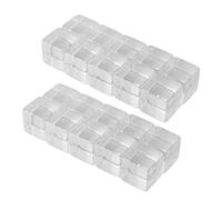 Qudinip de Dés Transparents, 20 Pièces, Vierges Créatifs pour Le Bricolage, Outils Pédagogiques, en Plastique, Taille 0,6 Pouces pour Jeux de Table