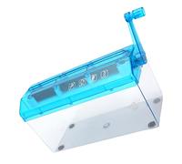 Qudinip Destructeur de Papier Manuel avec Conception Transparente pour Le Bureau et la Maison, Machine de Découpe A4 en Plastique Durable, Légère et Compacte pour Un Assemblage Facile (Bleue)