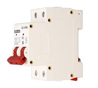 Qudinip Disjoncteur DC 500V, Protecteur Miniature Compact pour Systèmes D'énergie Solaire, Conception 2P, Matériau Pa66 (50A)