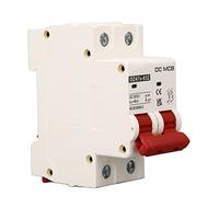 Qudinip Disjoncteur DC 500V, Protecteur Miniature Compact pour Systèmes D'énergie Solaire, Conception 2P, Matériau Pa66 (16A)